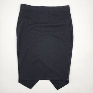 Torrid 2 Womens Black Midi Envelope Back Skirt Size 18/20 Stretch Waist NEW